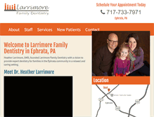 Tablet Screenshot of larrimoredentistry.com